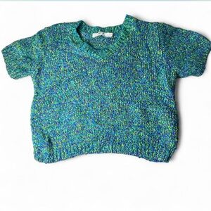 Ally B Vibrant Knit Sweater - Blue and Green